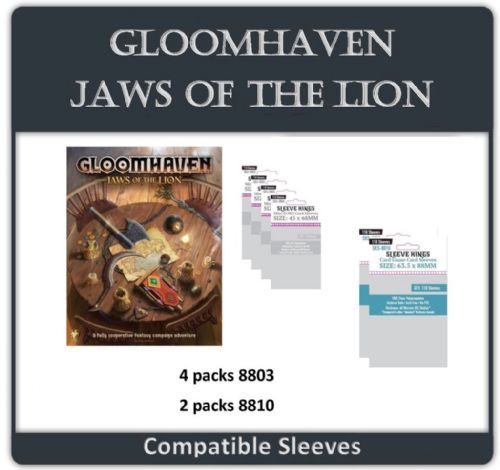 Gloomhaven: Jaws of the Lion Compatible Sleeve King Bundle (8803 X 4 + 8810 X 2)